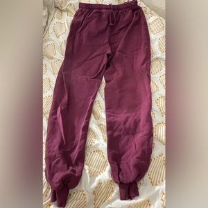 WEK maroon sweatpants fashion wear size Medium